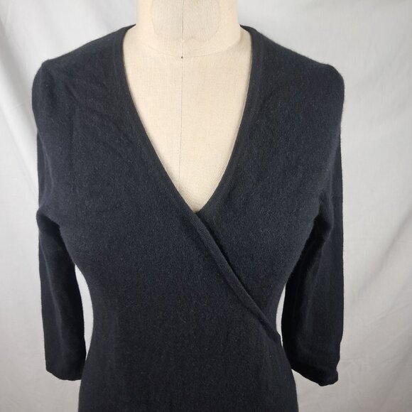 Daniel Bishop 100% Cashmere V-Neck Black Medium Sweater Shirt - Picture 2 of 10